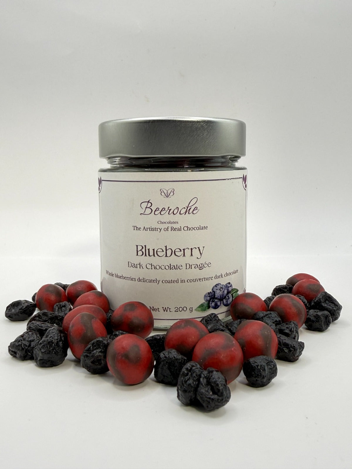 Chocolate & blueberry Dragee