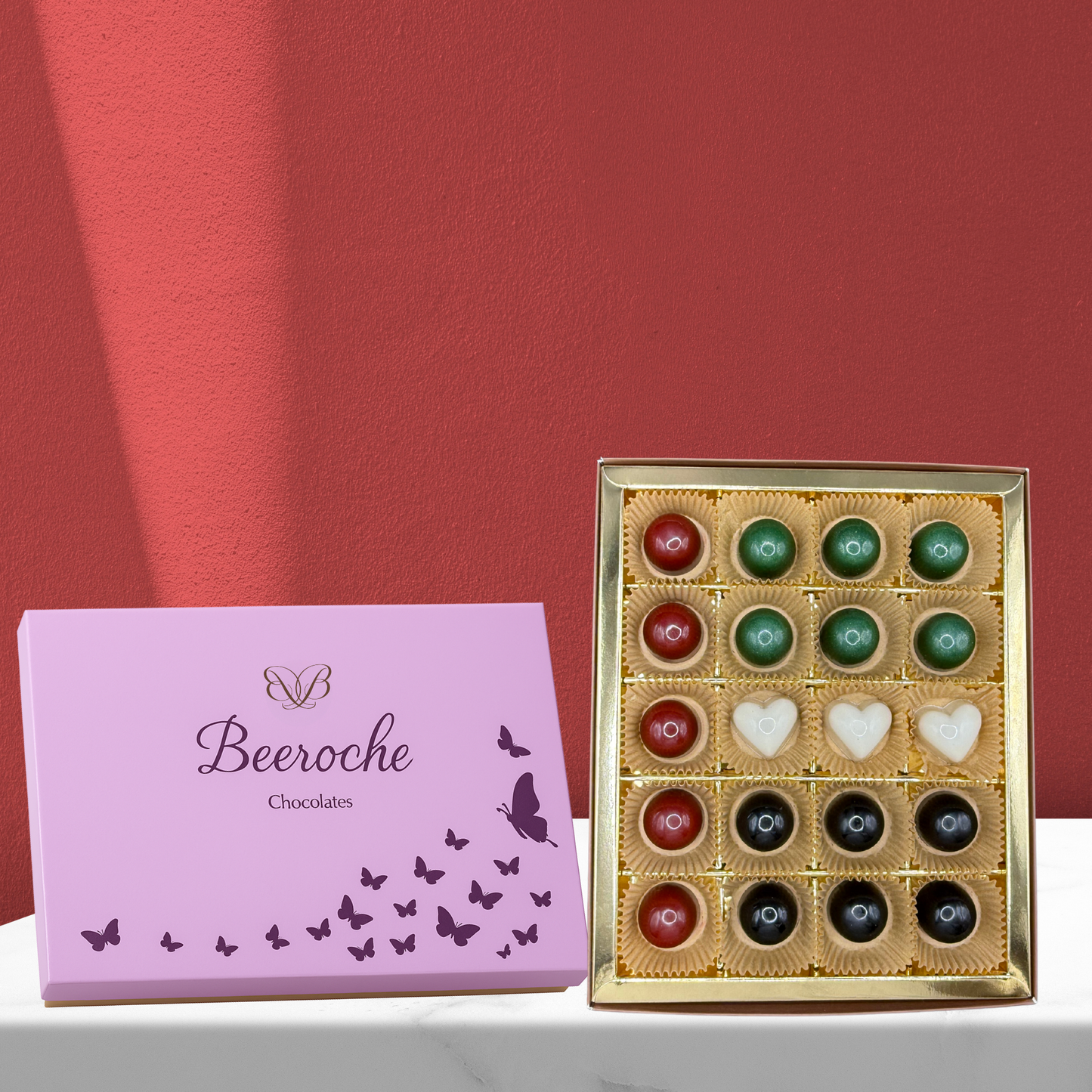 Premium Chocolate Bonbon UAE National Day - 20 Pcs Box Mixed Nuts