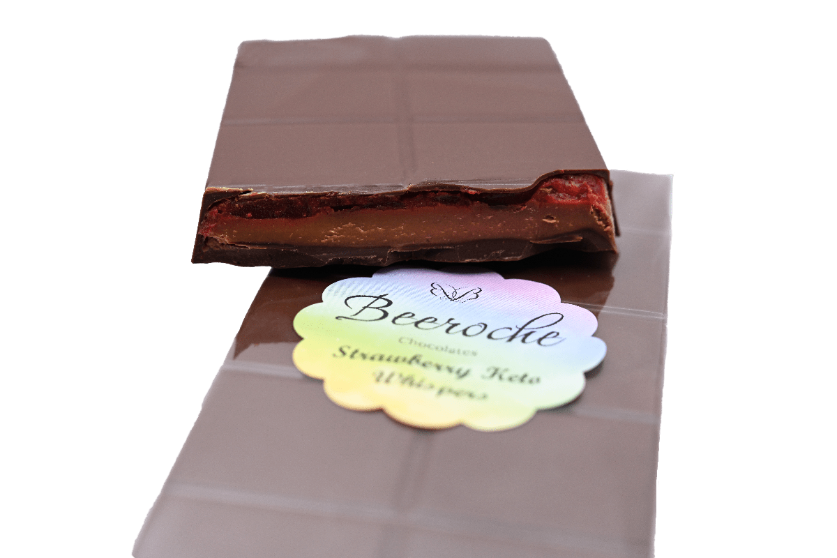 Strawberry Keto Whispers - 185GM - Beeroche Chocolates