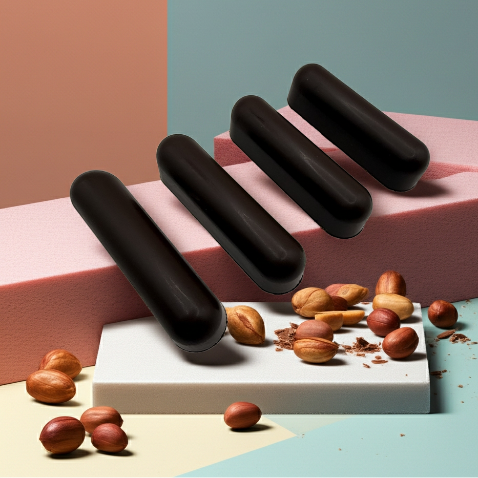 Keto Milk Chocolate Peanut Gianduja with Roasted Peanut Fingers (4 × 25 g)