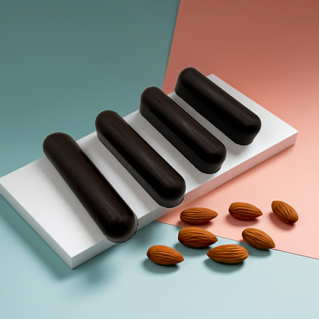 Keto Milk Chocolate Almond Gianduja with Roasted Almond Fingers (4 × 25 g)